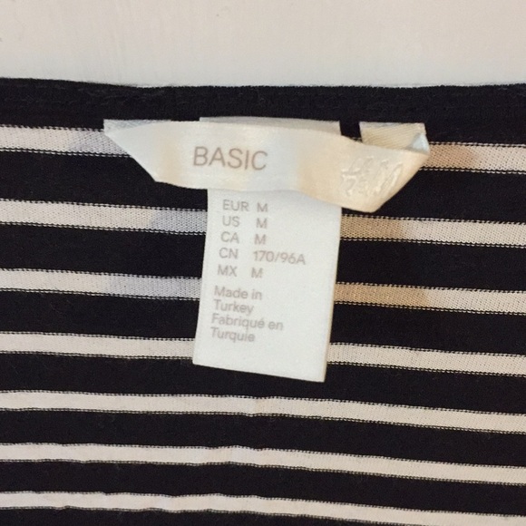 H&M Basic black and white striped shirt - Picture 3 of 3